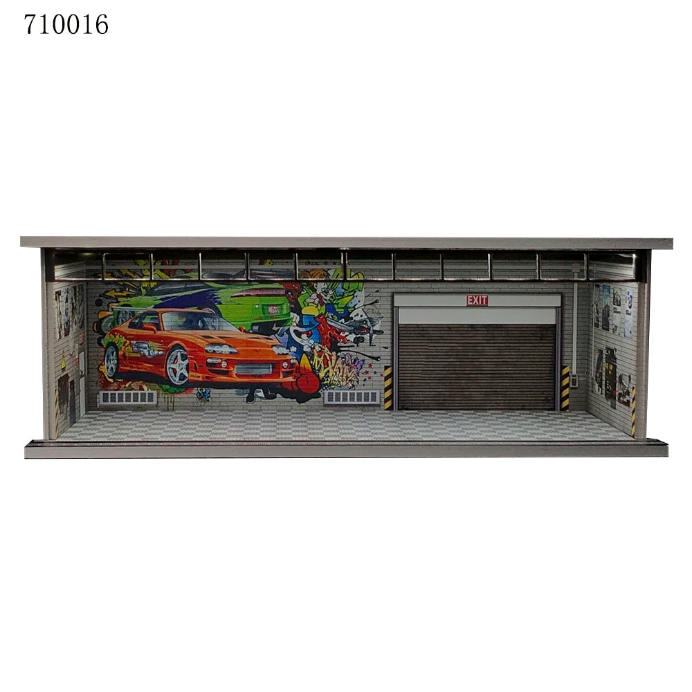 1:64 Scale Diorama Car Garage Model