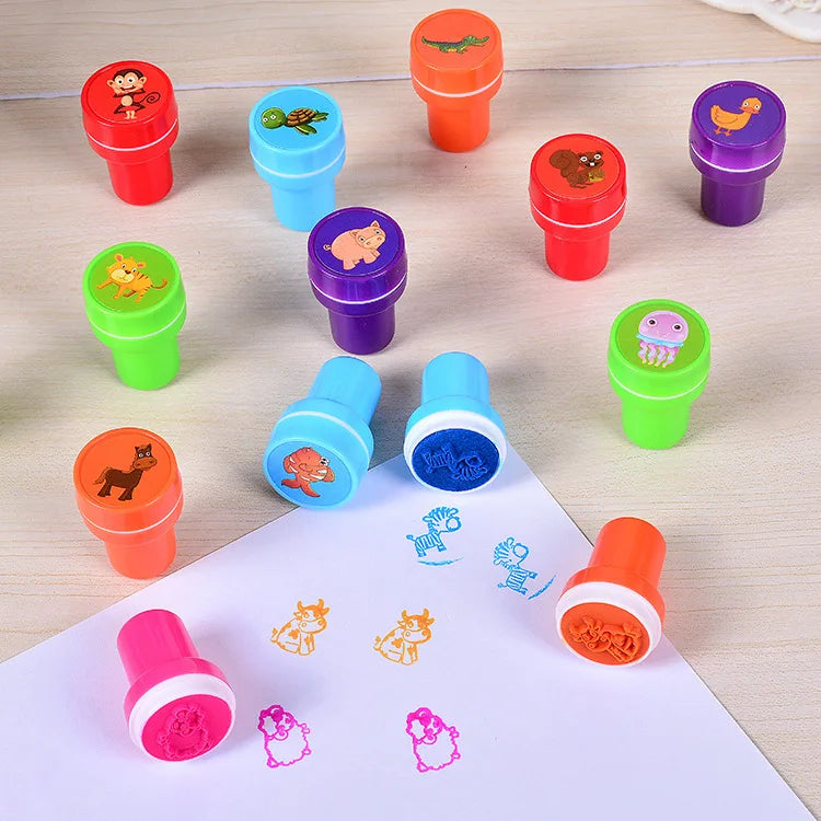 10pcs Assorted Self-Inking Stamps for Kids