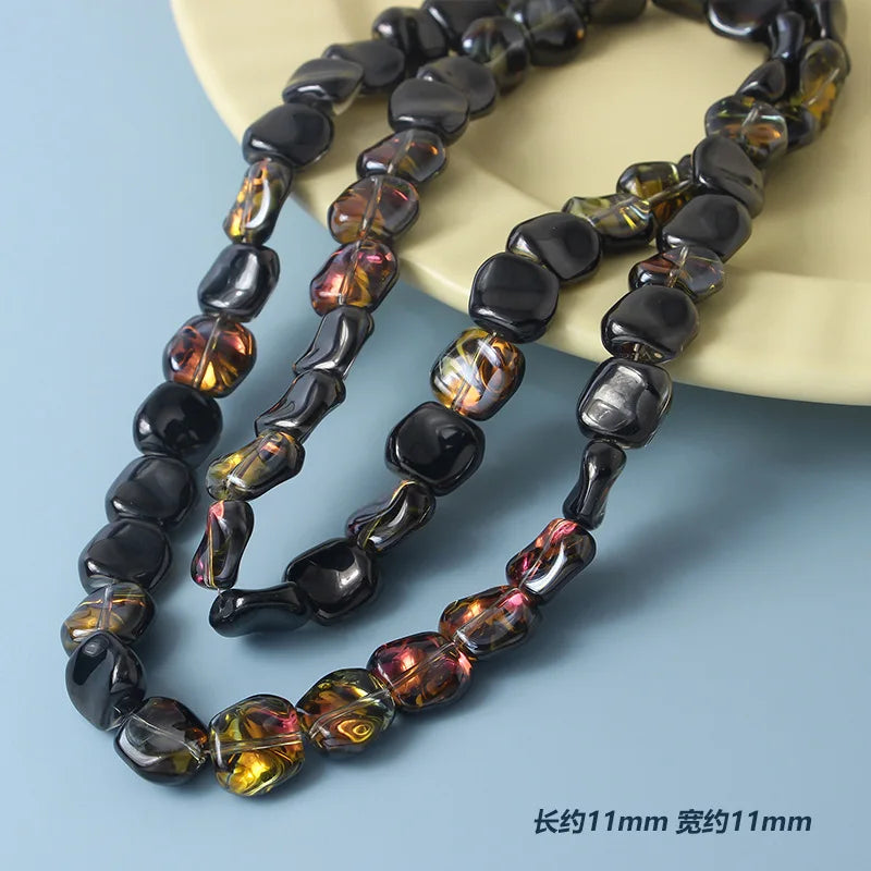 20pcs 11mm Irregular Lampwork Glass Beads