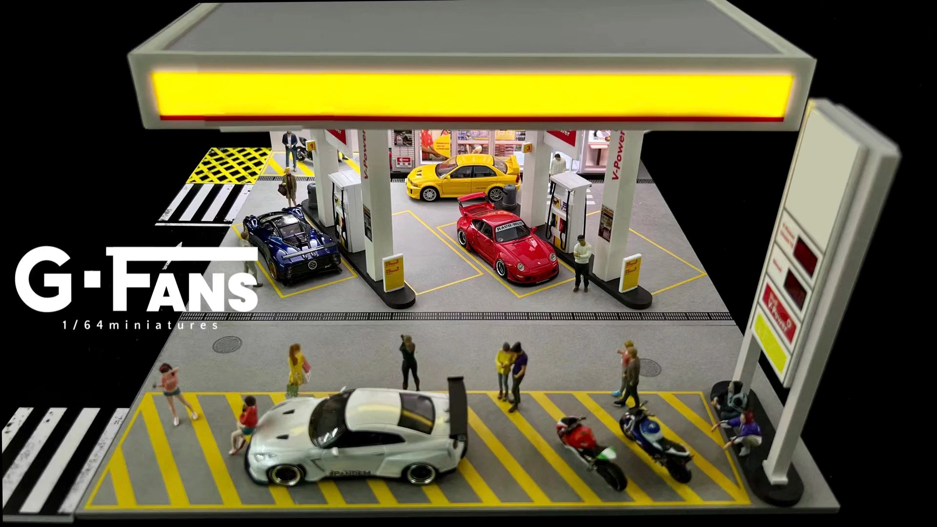 1:64 Scale Diorama Car Garage Model