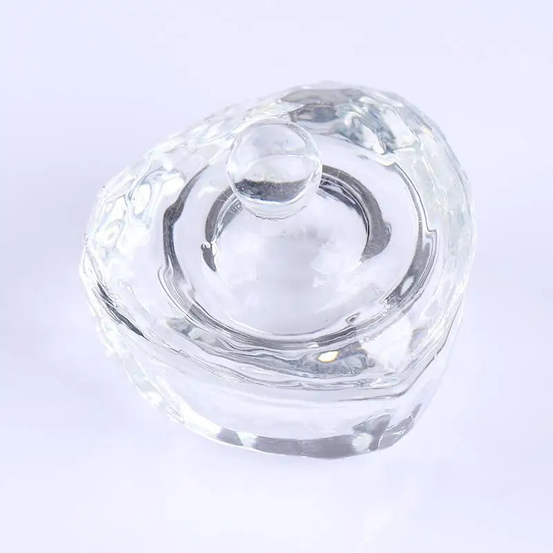 1PC Crystal Glass Dappen Dish with Lid