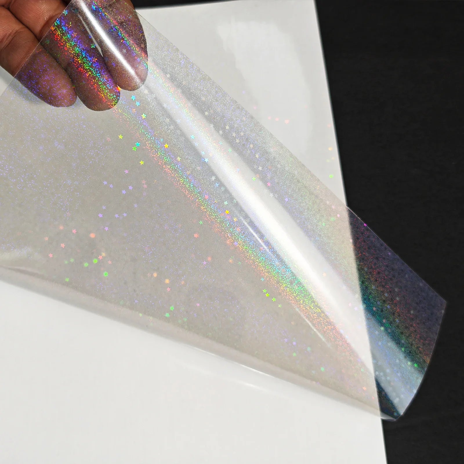 50 Sheets Sand Stars Holographic Sticker Paper