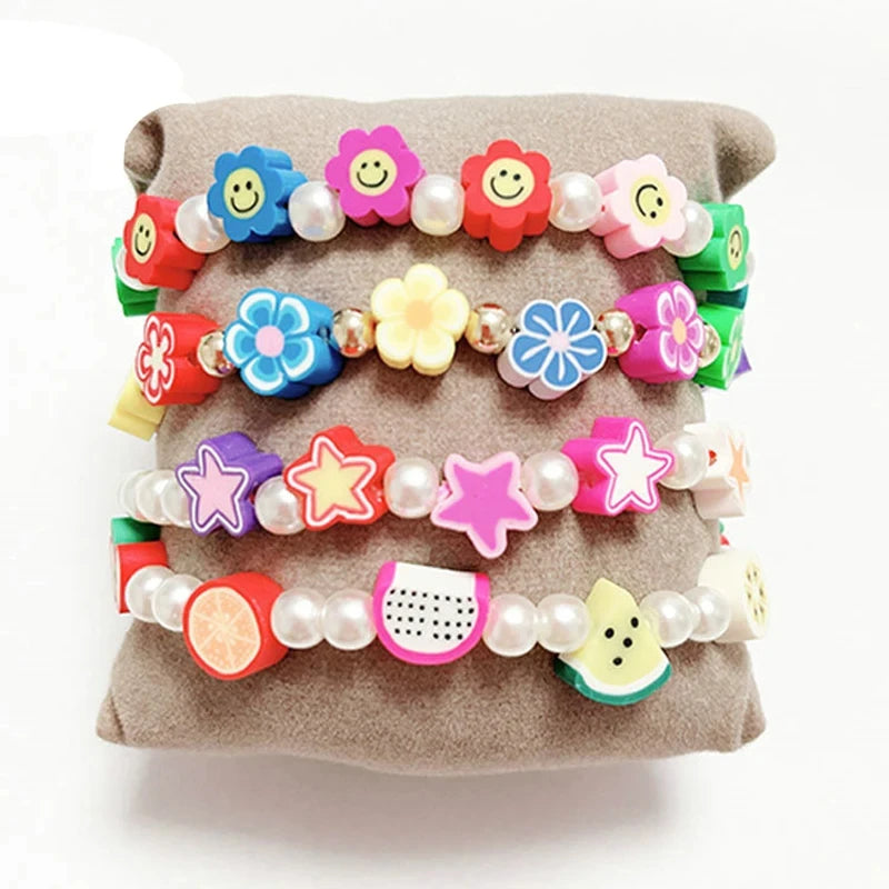 30pcs 10mm Heart-Shaped Fruit Polymer Clay Beads