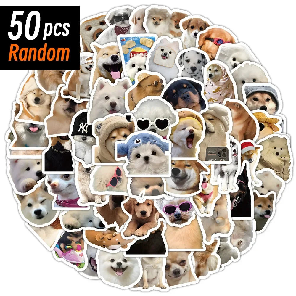 10/50/100pcs Funny Cartoon Dog Stickers