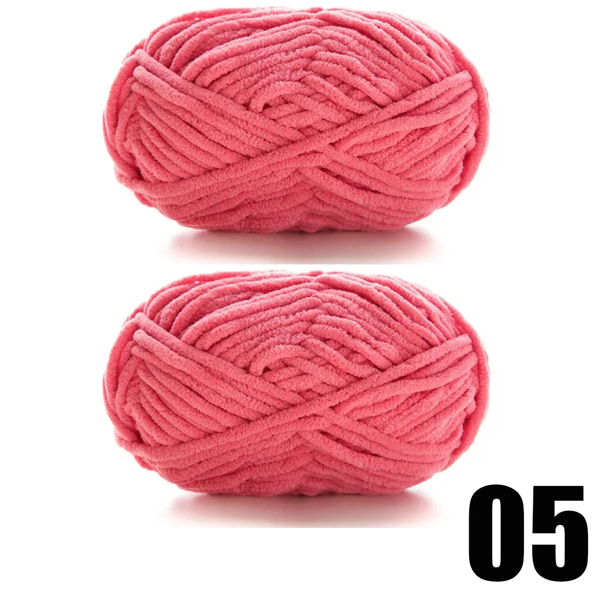 2pcs x 50g Soft Chenille Velvet Yarn
