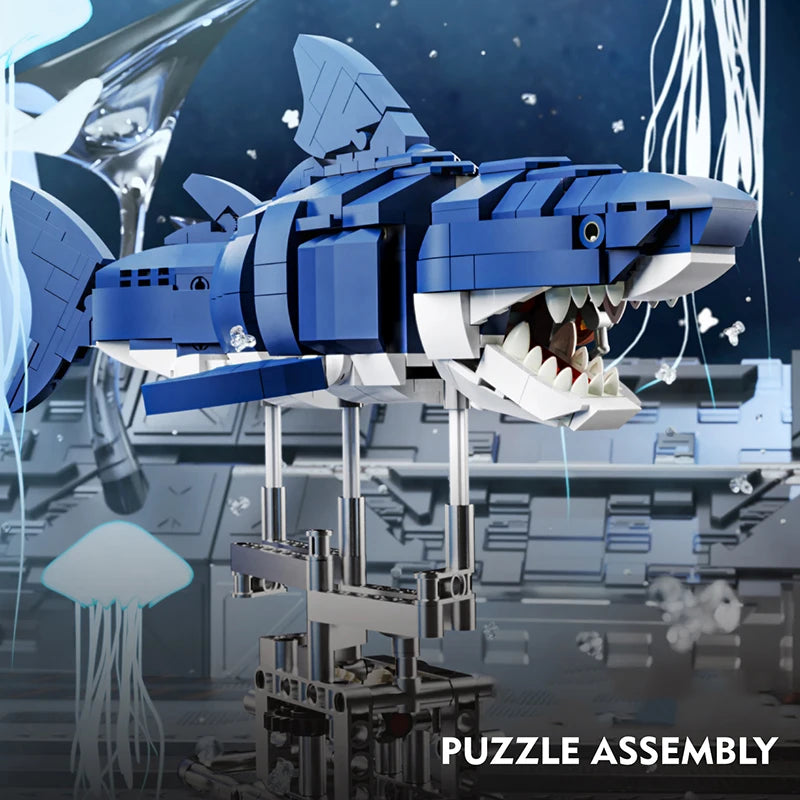 Mechanical Shark Building Blocks Set