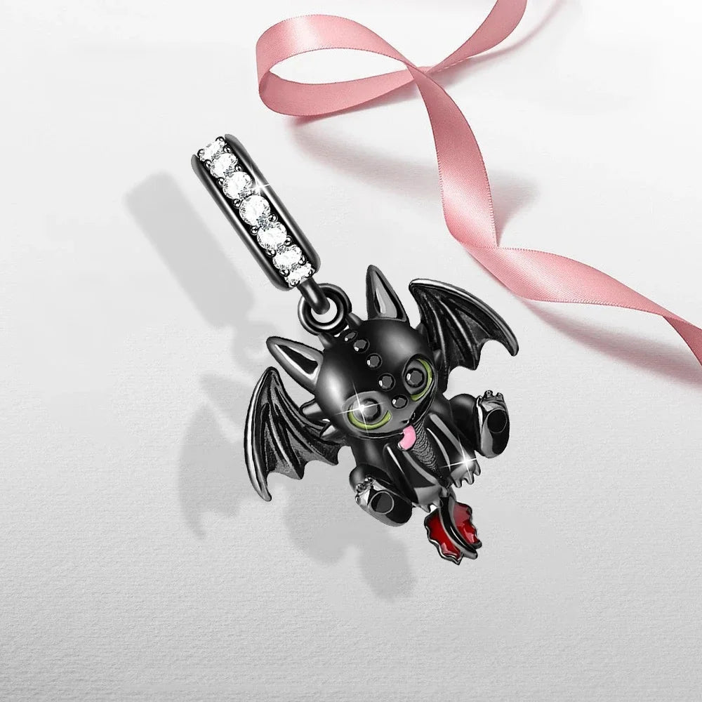 925 Sterling Silver Black Mysterious Charms