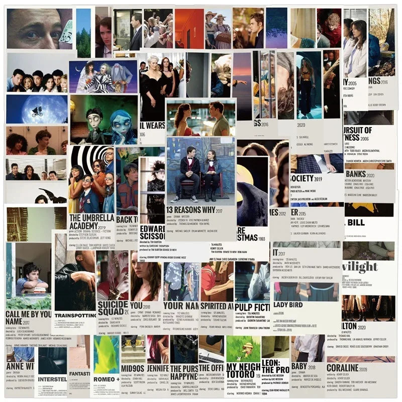 10/30/64pcs Movie Poster Stickers