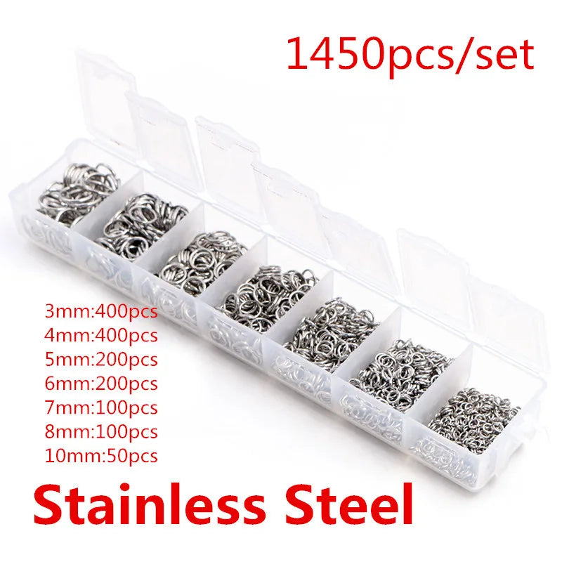 Jump Rings Set (3–10mm, 8 Colors) for Jewelry Making