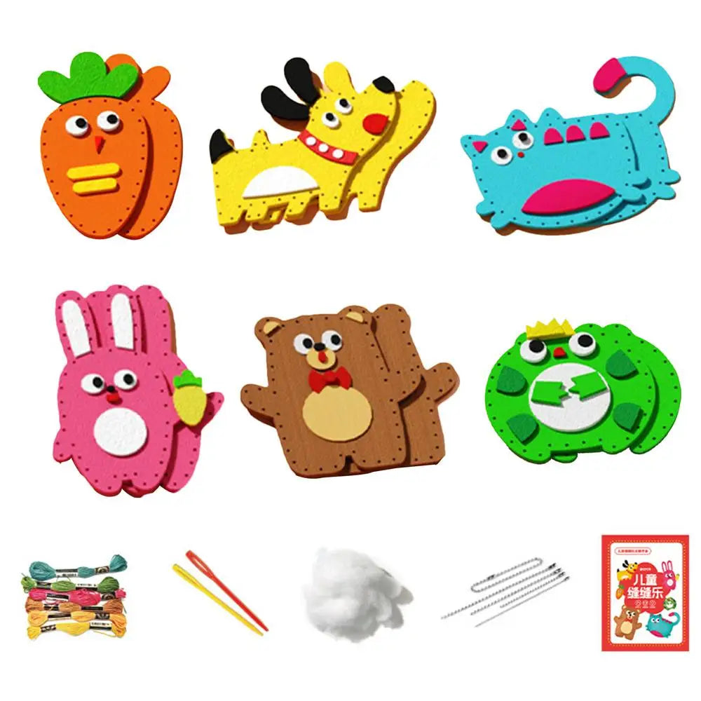Kids DIY Felt Animal Sewing Craft Kit