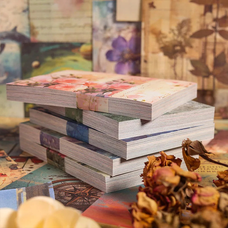 100pcs Retro Memo Pads Material Paper