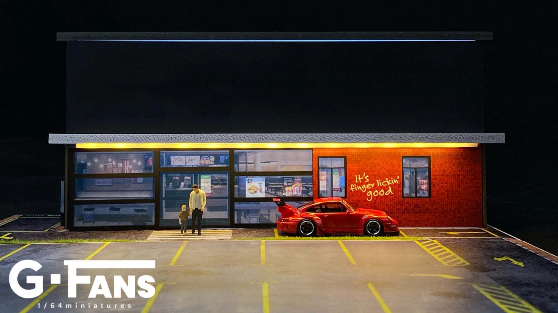 1:64 Scale Diorama Car Garage Model