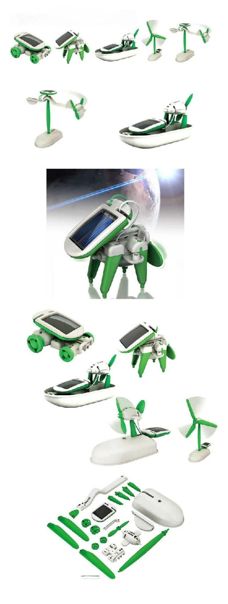 6-in-1 Solar Power Robot Kit