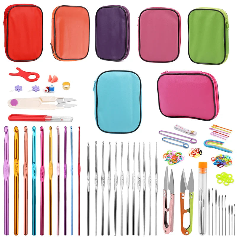Fenrry Crochet Hooks Kit with Case & Accessories