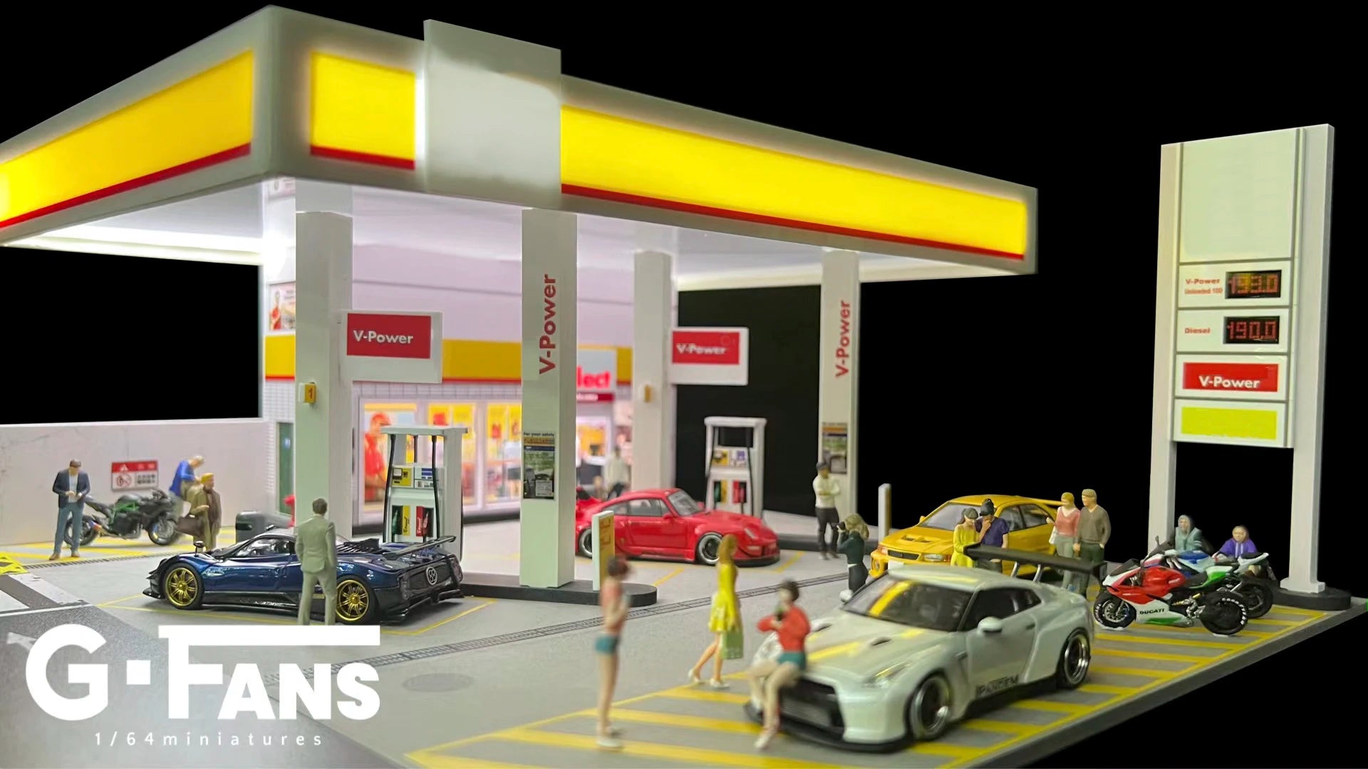 1:64 Scale Diorama Car Garage Model