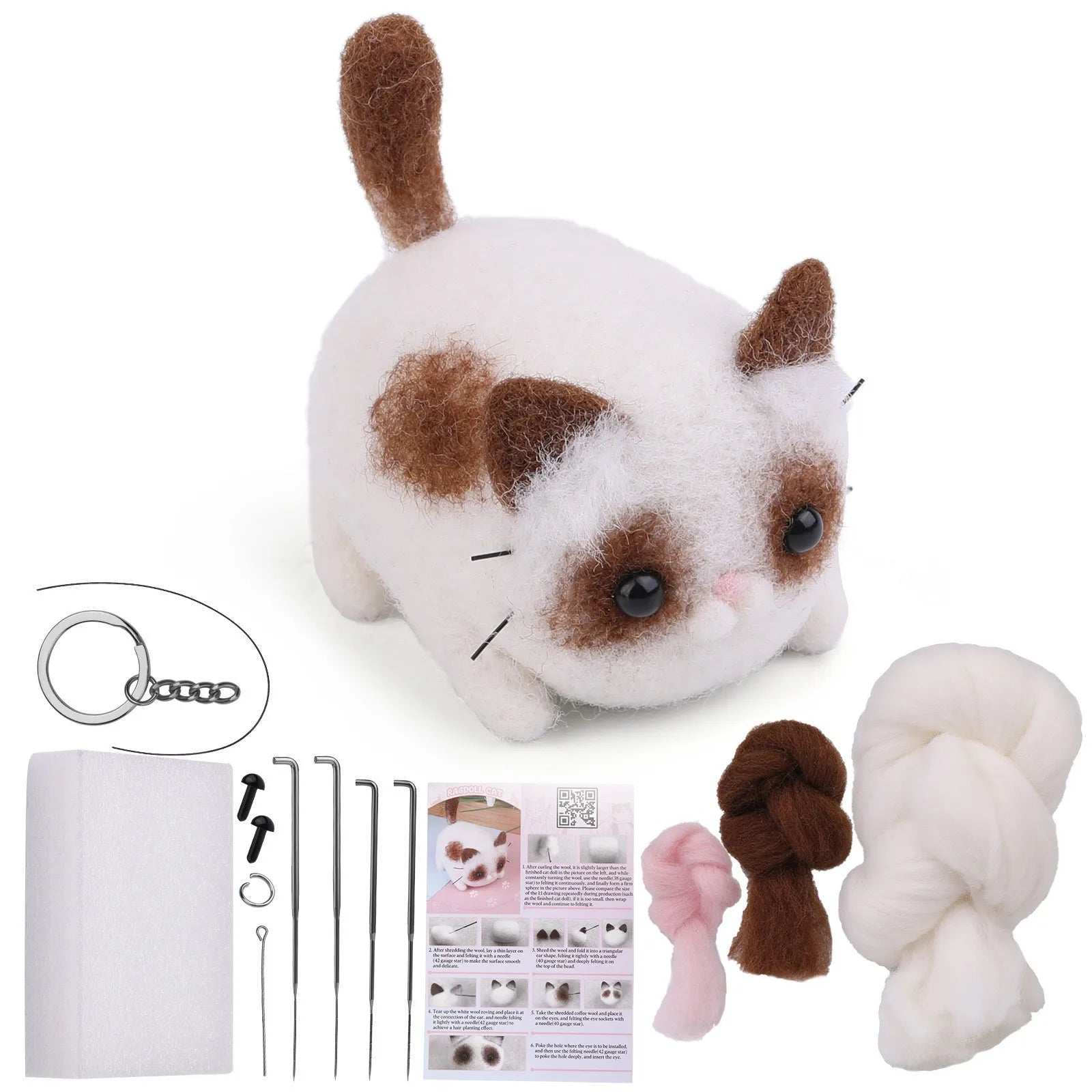 Dog & Cat Wool Needle Felting Kit