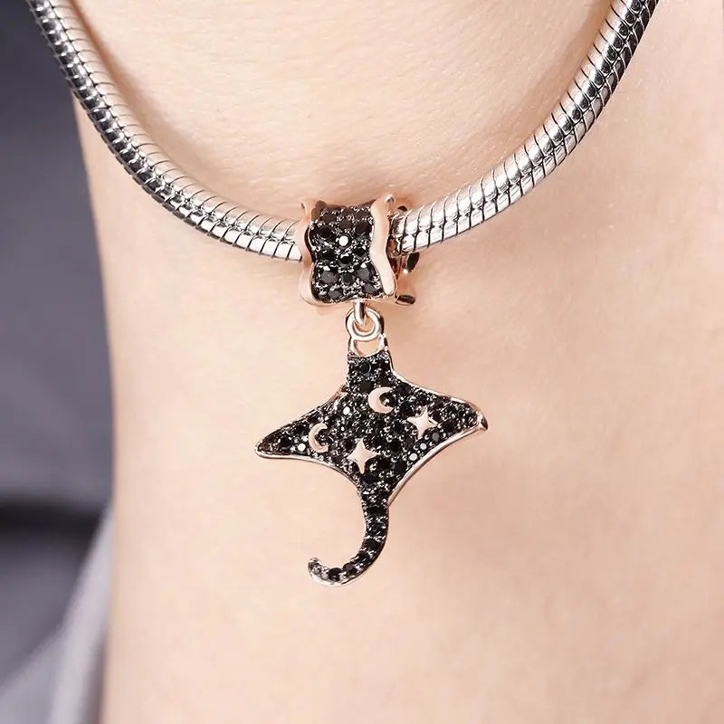 925 Sterling Silver Black Mysterious Charms