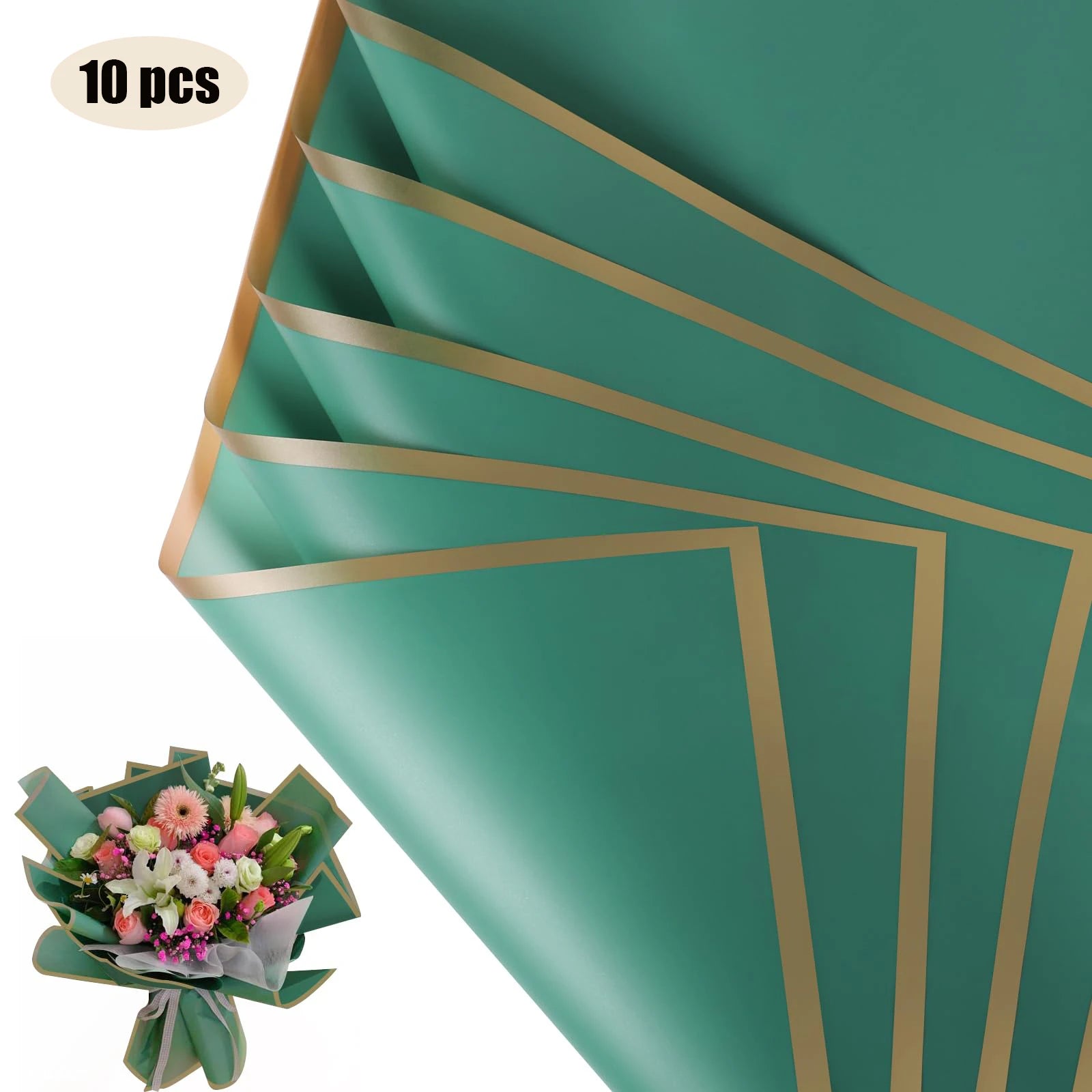 10 Sheets Waterproof Flower Wrapping Paper