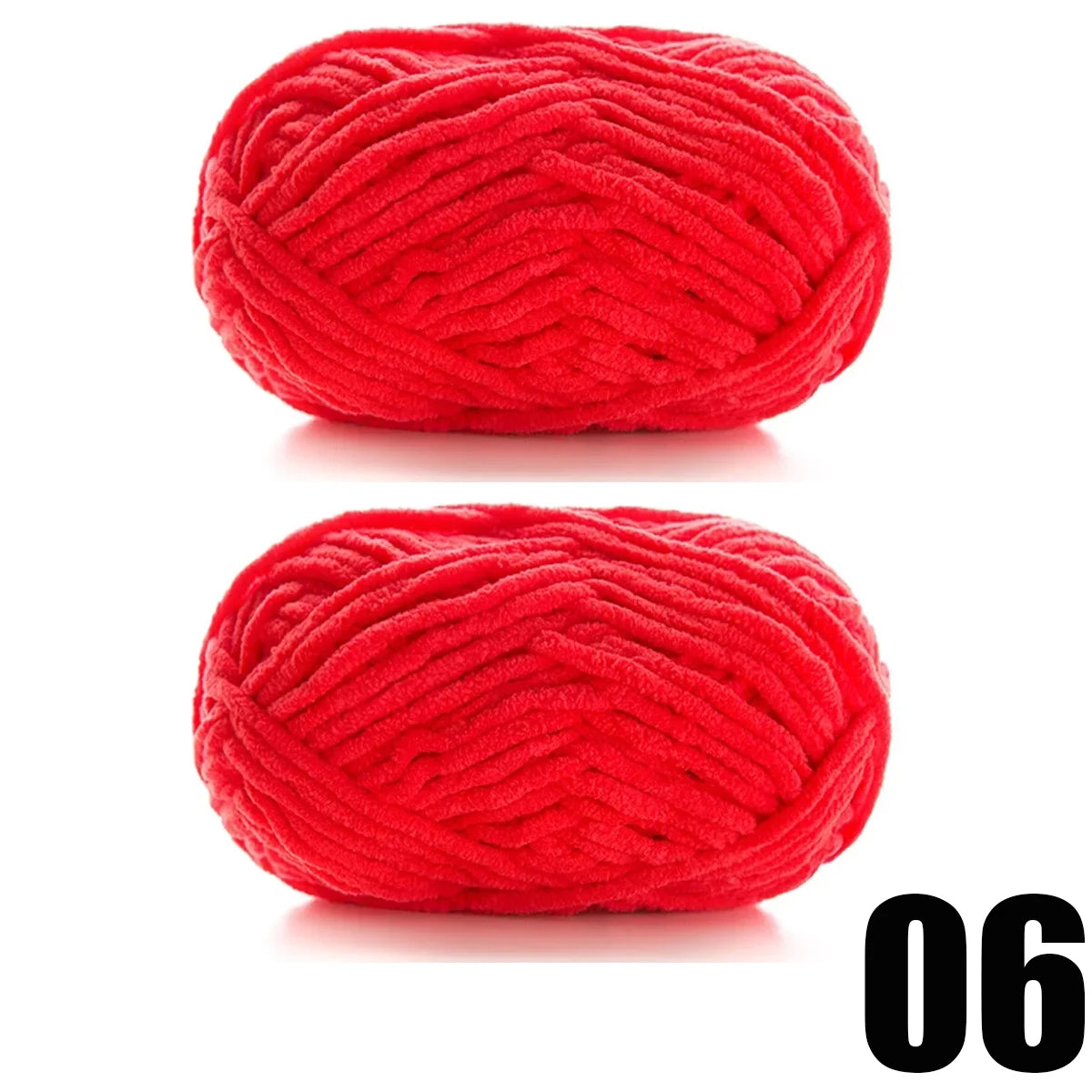 2pcs x 50g Soft Chenille Velvet Yarn