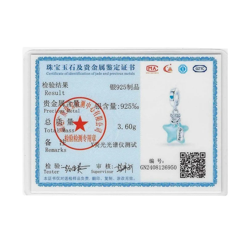 S925 Silver Luminous Firefly & Star Charms (3mm)