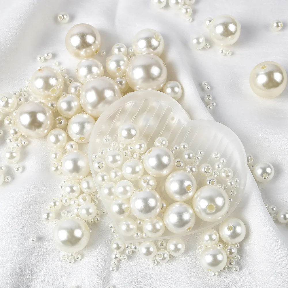 500pcs Imitation Pearl Beads with Hole (3–10mm)