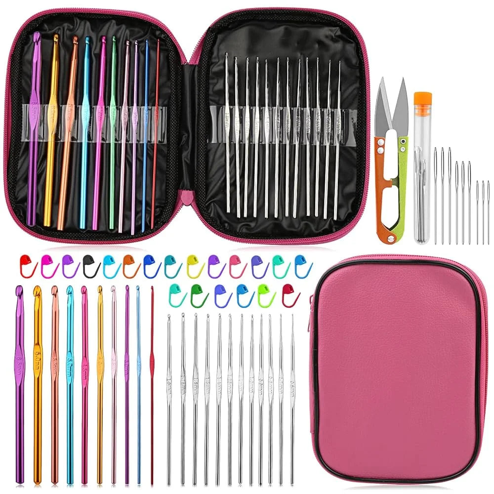 Fenrry Crochet Hooks Kit with Case & Accessories
