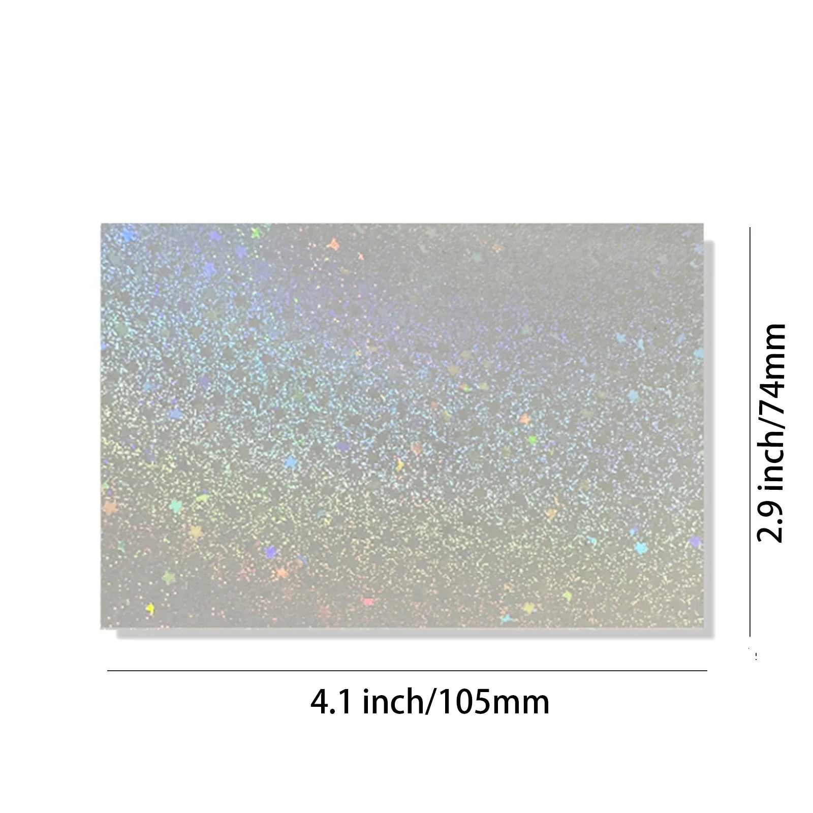 50 Sheets Sand Stars Holographic Sticker Paper