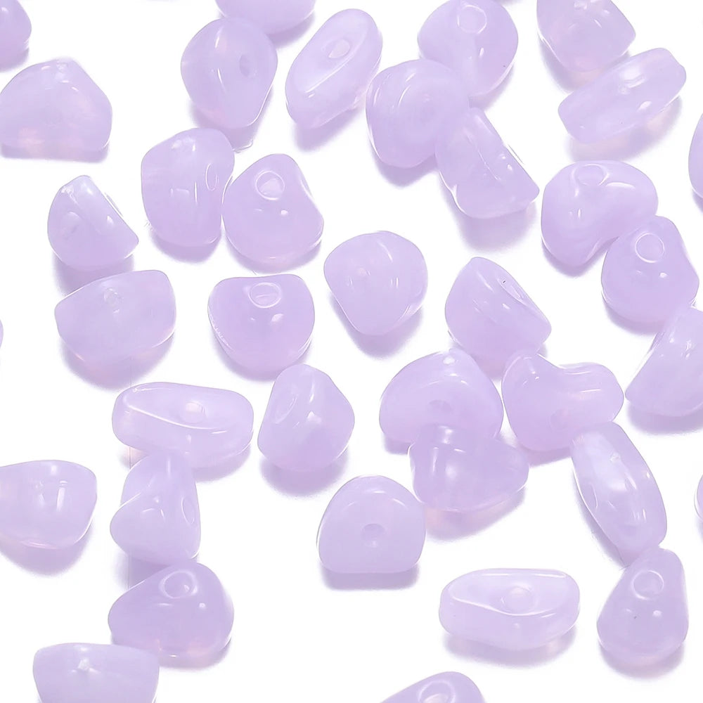 50/100pcs Irregular Imitation Stone Acrylic Spacer Beads