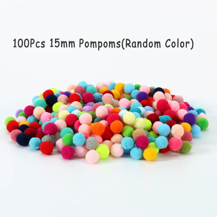 Plush Sticks, Pompoms & Googly Eyes Craft Set