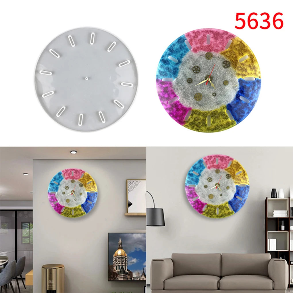 White DIY Silicone Clock Mold
