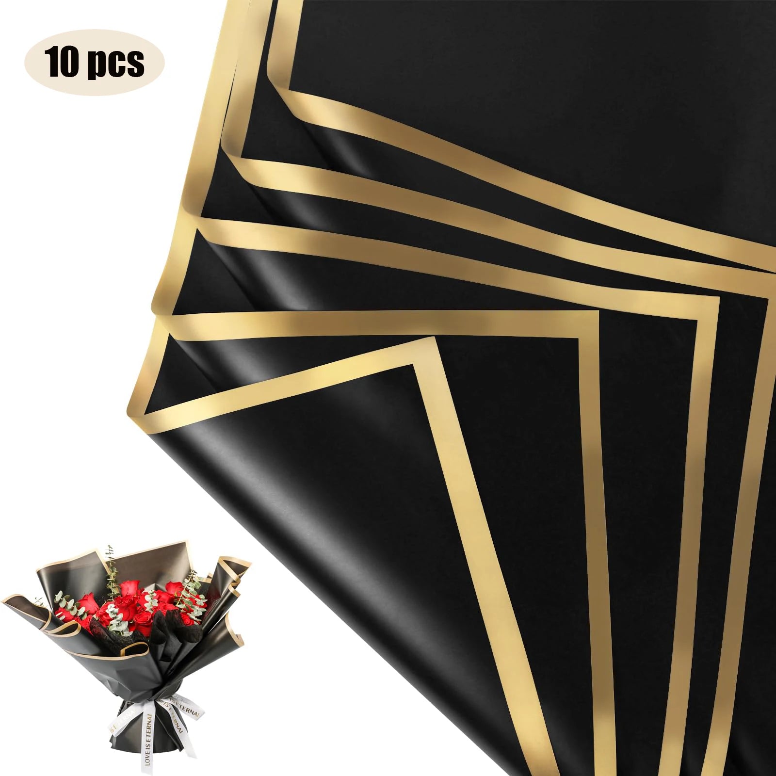 10 Sheets Waterproof Flower Wrapping Paper