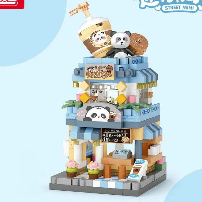 Mini Street View Building Blocks Toy Set