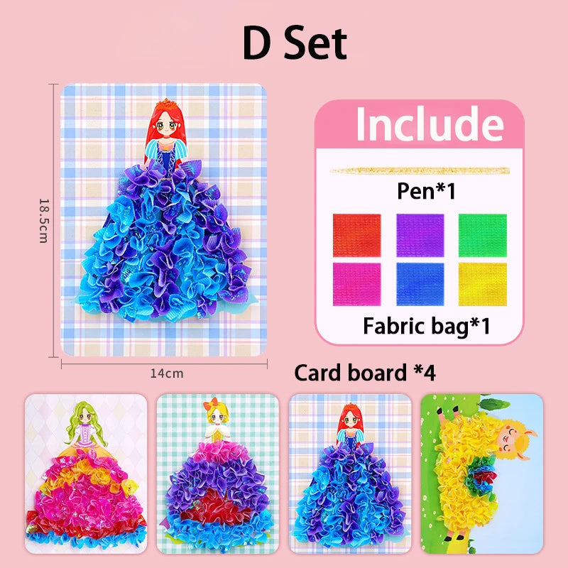 Puzzle Puncture Painting Card Set for Kids