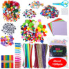 Children’s DIY Puzzle Toy Kit – Handmade Material Package with Elastic Thread, Feathers, Buttons & Twisting Rods, Fun Gift for Kids