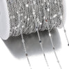2 Meters No-Fade Sequins Chain Necklace – Gold & Silver Metal Copper Cable Chain for Jewelry Making & DIY Crafts