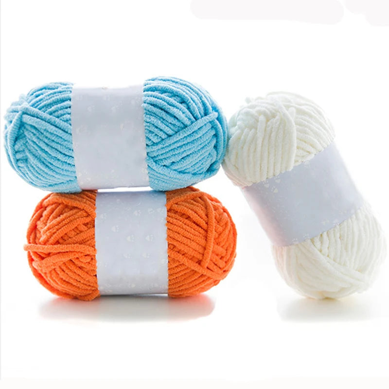 2pcs x 50g Soft Chenille Velvet Yarn