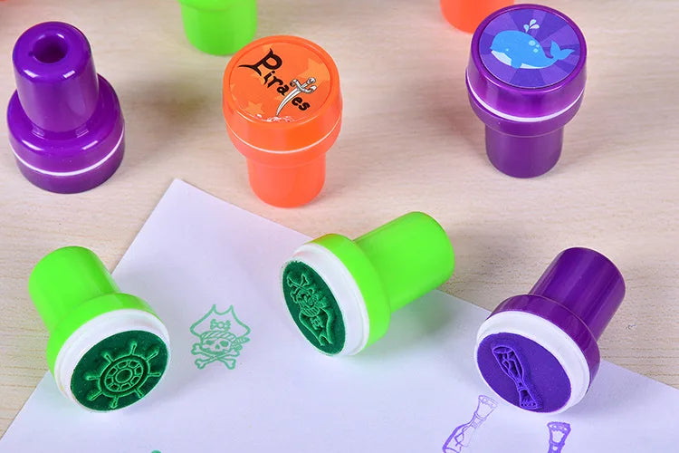 10pcs Assorted Self-Inking Stamps for Kids