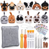 Dog & Cat Wool Needle Felting Kit – DIY Handmade Doll Craft Material Package with Tools (Non-Finished)