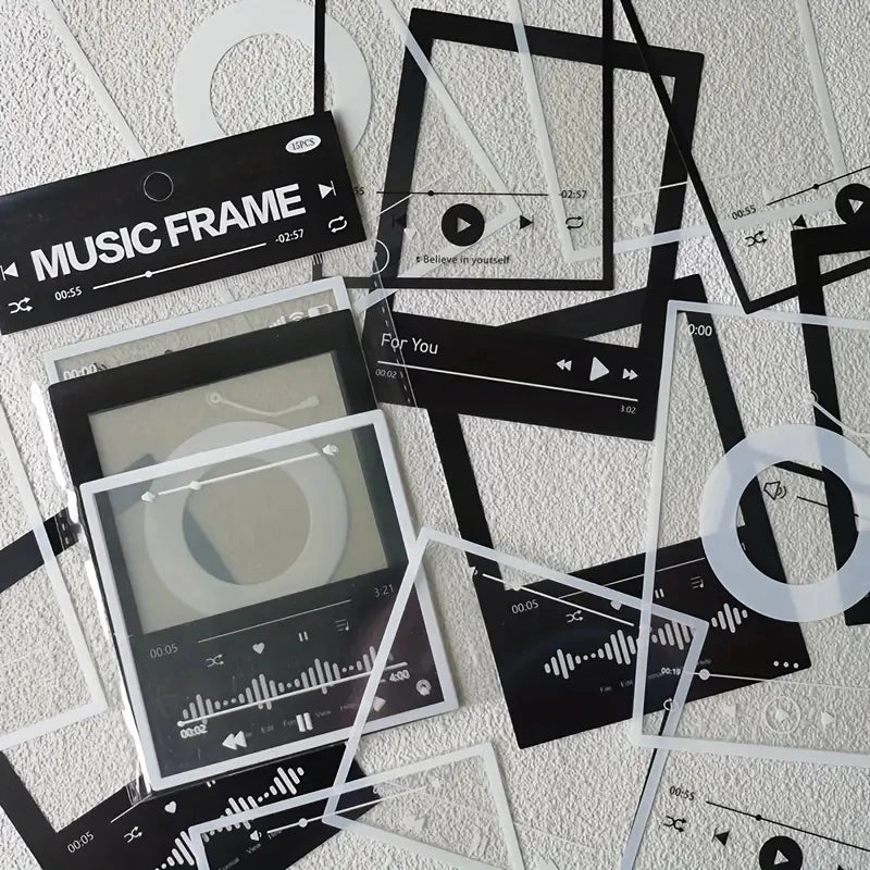 15pcs Vintage Film Frame PET Stickers