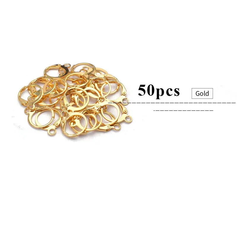 50pcs Hypoallergenic Brass Lever Back Earring Hooks