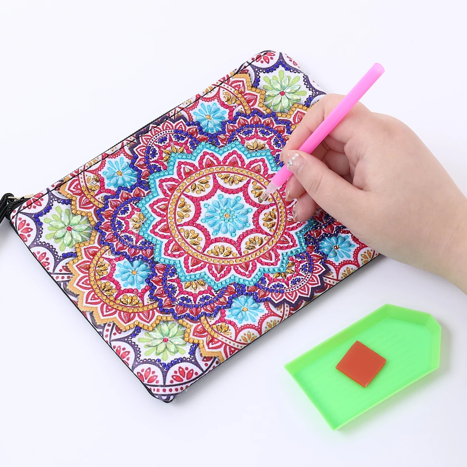 DIY Mandala Diamond Painting PU Leather Purse