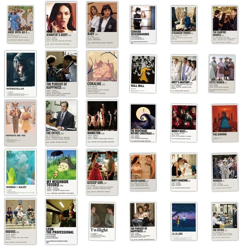 10/30/64pcs Movie Poster Stickers