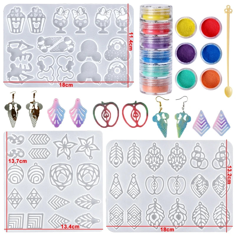 16 Styles Epoxy Resin Casting Molds Set