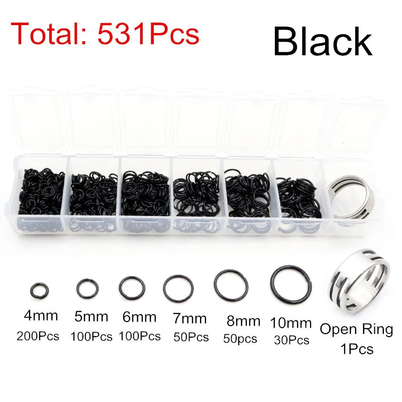 Jump Rings Set (3–10mm, 8 Colors) for Jewelry Making