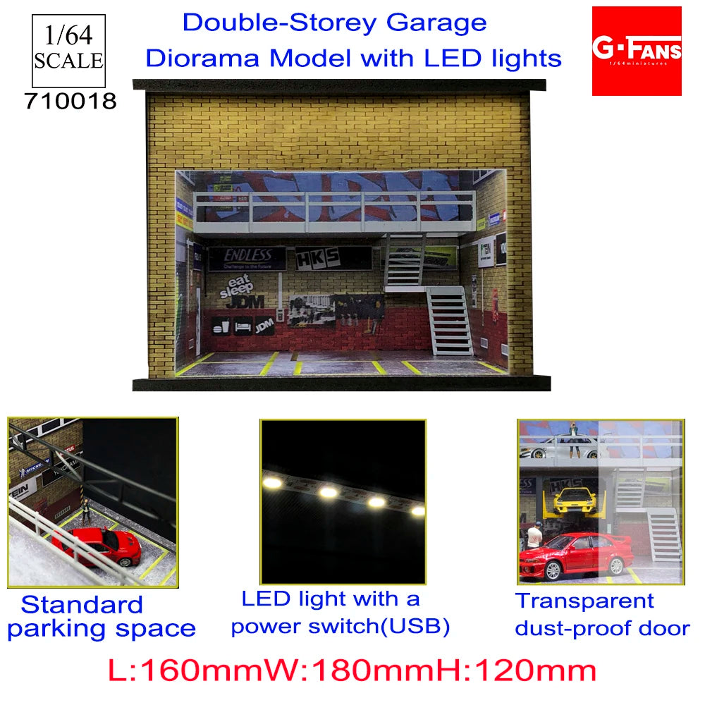 1:64 Scale Diorama Car Garage Model