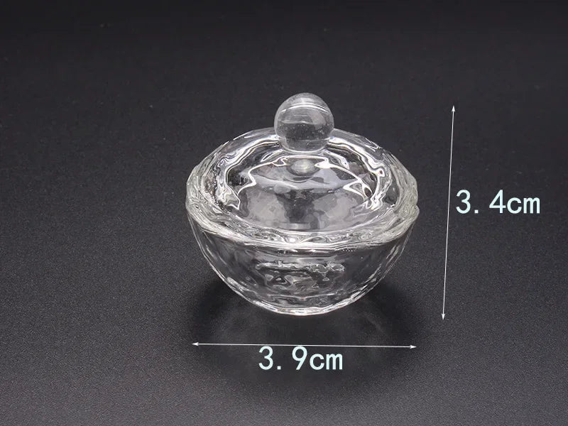 Crystal Glass Octagonal Dappen Dish with Lid