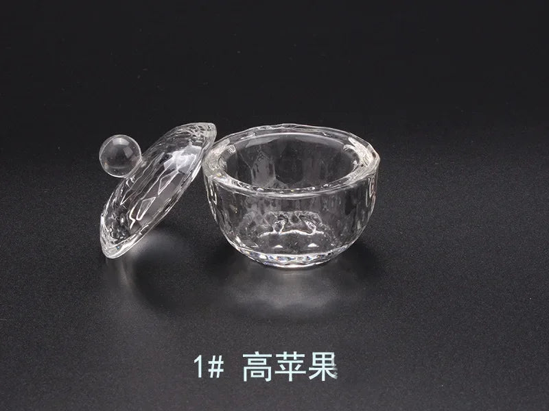 Crystal Glass Octagonal Dappen Dish with Lid