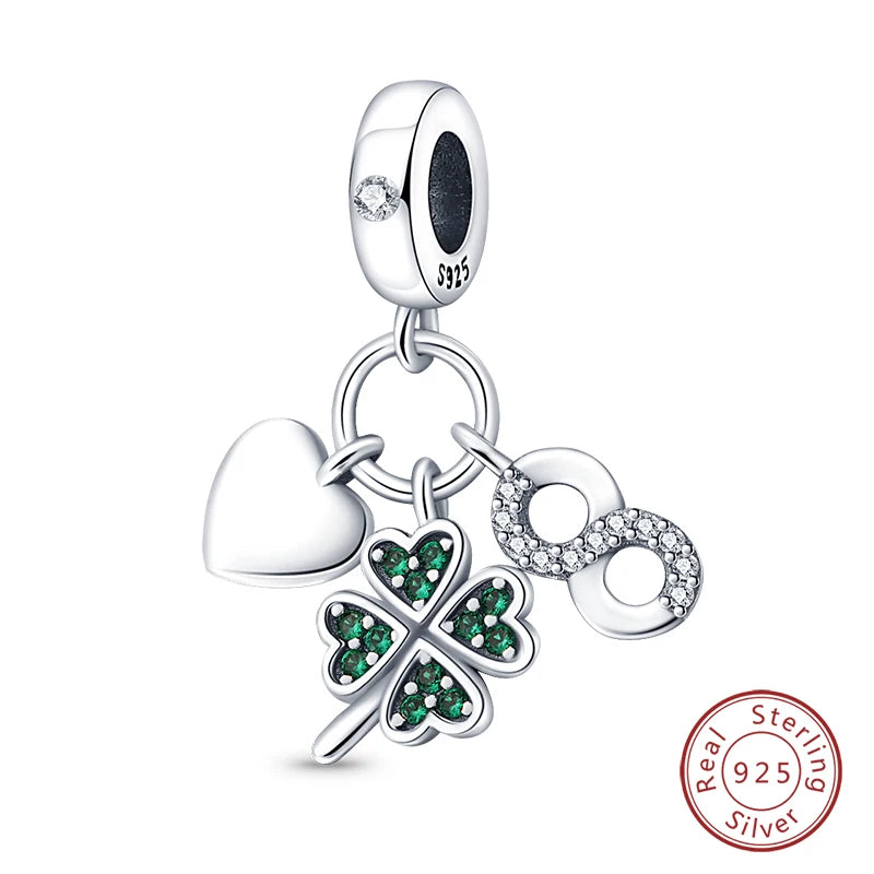 S925 Silver Luminous Firefly & Star Charms (3mm)