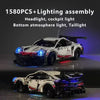 1580PCS Remote Control Racing Car Building Kit – 911 RSR MOC Model with LED Lights, Electric Motor, and App Control
