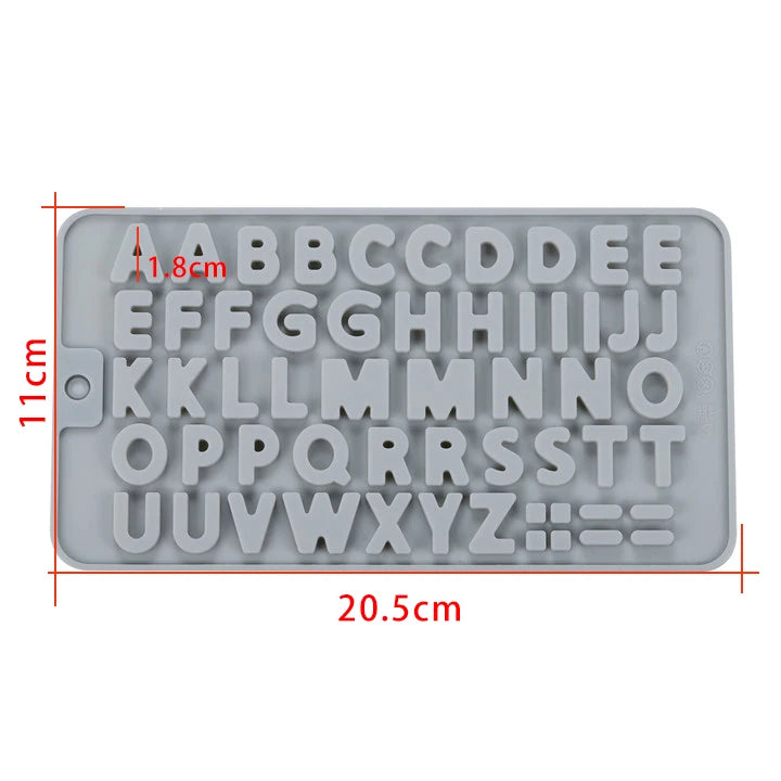 Alphabet & Number Silicone Resin Molds